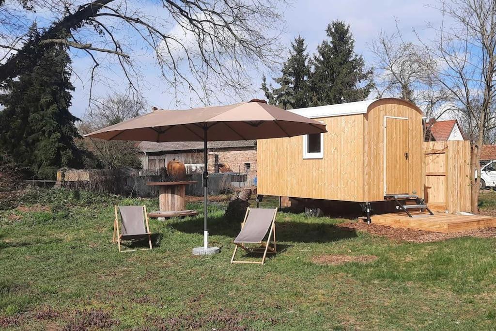 Zirkuswagen Glamping Fuer 2 Mit Veranda Kueche Netflix Parken Und Hofladen Steinhofel Exterior photo